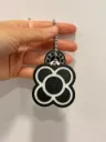 Clicker key chain - black with white